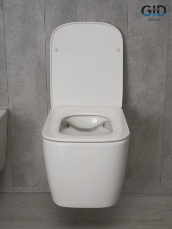 Унитаз подвесной Gid Cuadrado 62254Y белый с сиденьем микролифт безободковый