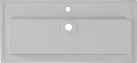 Раковина из искусственного камня Aquanet Текла 00328016 100х50 полувстраиваемая цвет белый 1 отверстие под смеситель