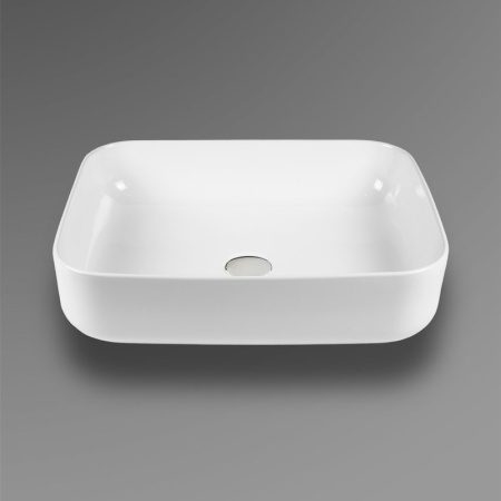 Раковина из сантехнического фарфора Bond Cube S54-500 50х39 накладная цвет белый глянцевый