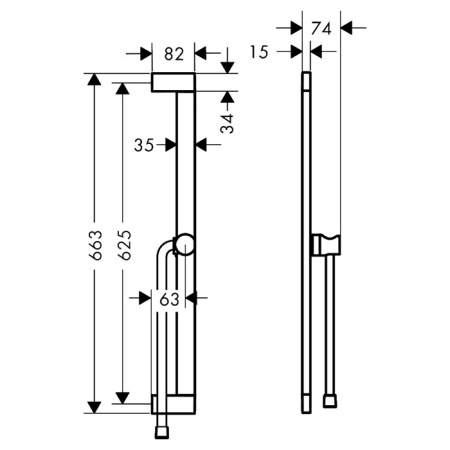 Душевая штанга Hansgrohe Unica 24402670 черный