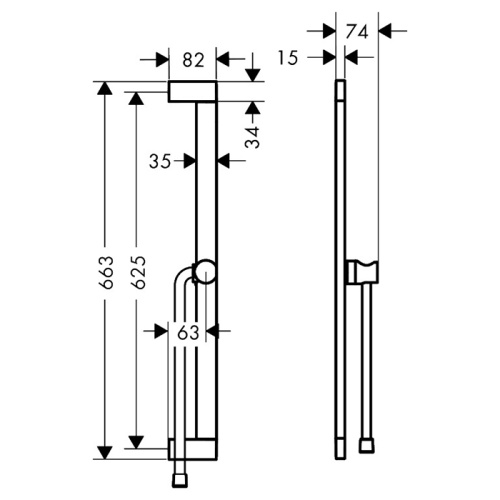 Душевая штанга Hansgrohe Unica 24402670 черный - фото 2