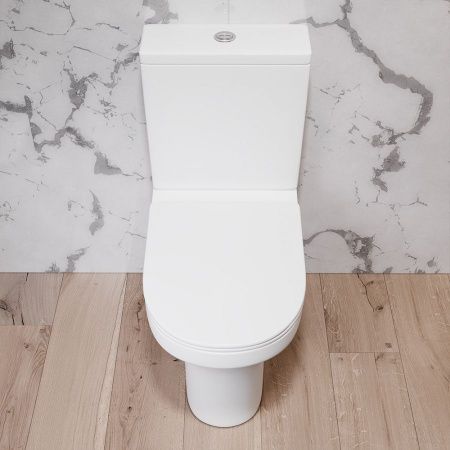 Унитаз напольный с бачком Damixa Skyline DX35C8600SC белый с сиденьем микролифт безободковый каскадный смыв