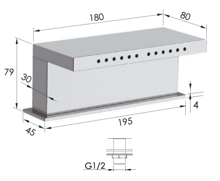 Излив Remer 91ZCF на борт ванны хром