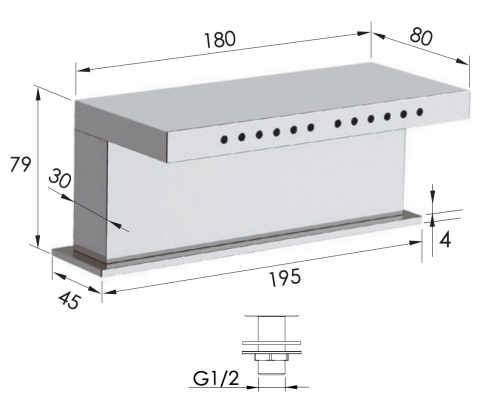 Излив Remer 91ZCF на борт ванны хром - фото 2