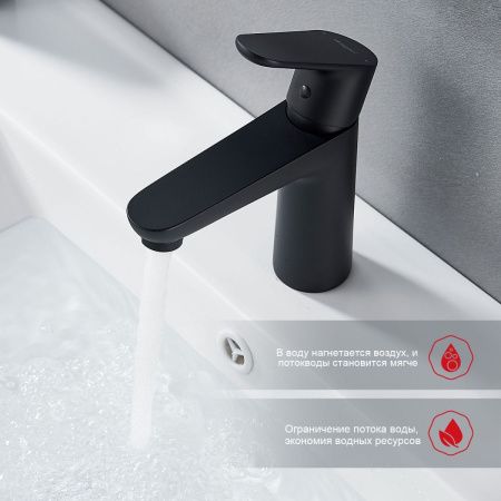 Смеситель Raglo R31 R31.10.06 на раковину черный