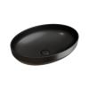 Раковина из сантехнического фарфора Ceramica Nova ELEMENT CN6056MB 50х40 накладная цвет черный без отверстий под смеситель