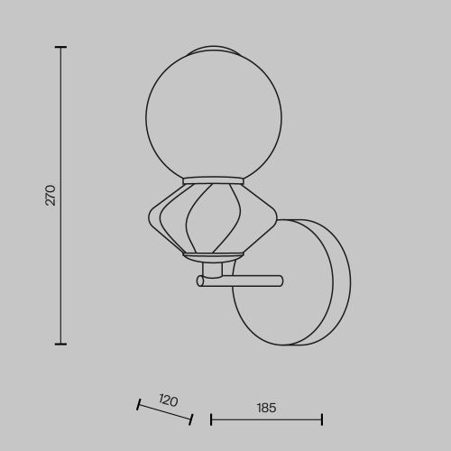 Бра Maytoni Brosche MOD362WL-L5GR3K - фото 4