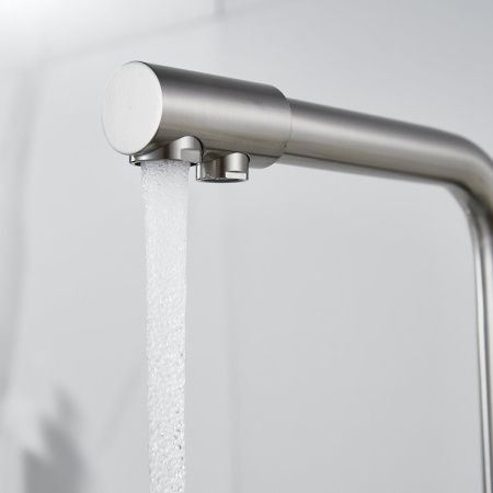 Смеситель для кухни Shevanik S328L на мойку сатин