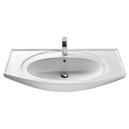 Раковина из сантехнического фарфора Santek Энигма WH207777 100х50 накладная цвет белый