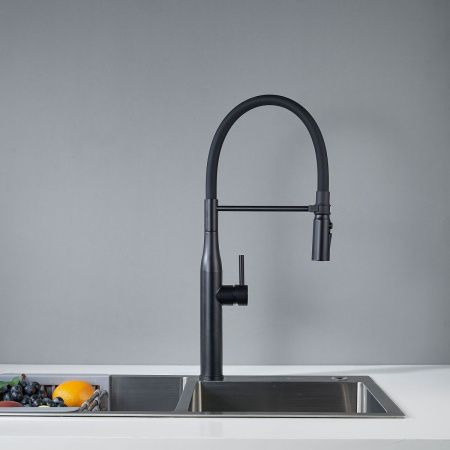 Смеситель для кухни Shevanik S123H-3 на мойку черный