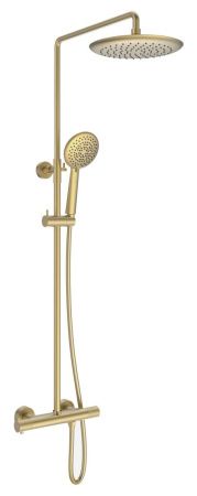Душевая стойка Vincea Desire VSFS-1D0TBG настенная цвет золото с термостатом