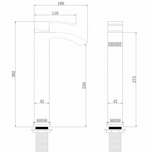 Смеситель ABBER Wasserfall AF8611NG на раковину/столешницу никель - фото 3