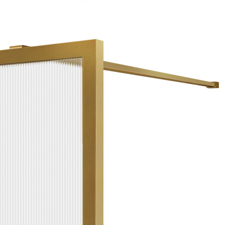 Душевая перегородка Vincea Walk in HP Art VSW-1HP110FLBG 110х200 стекло рифленое профиль золото брашированное