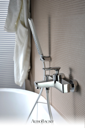 Смеситель для ванны AltroBagno Aperto AltroBagnoAperto0207Cr настенный хром