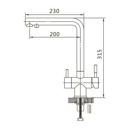 Смеситель для кухни Shevanik S468C на мойку белый