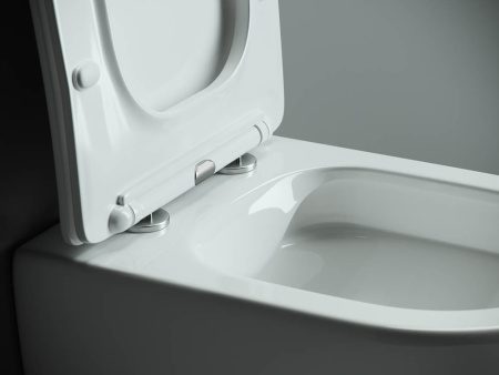 Унитаз подвесной Ceramica Nova MONO CN1905 белый с сиденьем микролифт безободковый душевой смыв