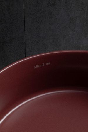 Раковина керамическая Allen Brau Fantasy 4.11032.BD 40х40 накладная цвет красный без отверстий под смеситель