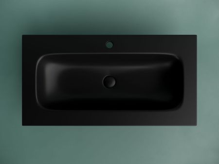 Раковина из сантехнического фарфора Ceramica Nova GRACE CN7019MB 90х50 накладная цвет черный 1 отверстие под смеситель