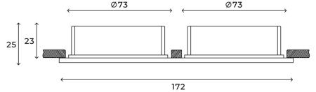 Светильник встраиваемый Hesby Lighting Eclipse (Ецлипсе) HSBL_0111