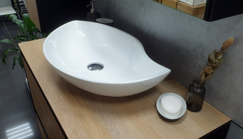 Раковина из фаянса Velvex 78261 58х36 накладная цвет белый без отверстий под смеситель - фото 5