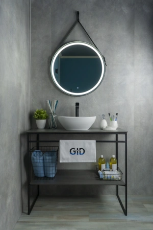 Раковина керамическая Gid Lago 51164 40х30 накладная цвет белый без отверстий под смеситель