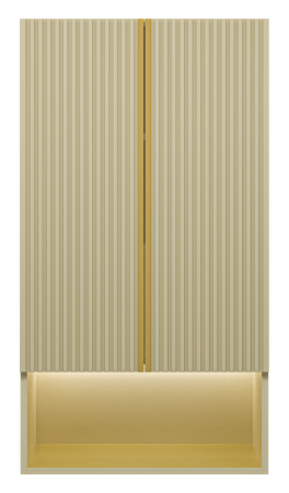 Шкаф Brevita Vega VEG-08060-031 60х32х110 подвесной цвет бежевый/золотой