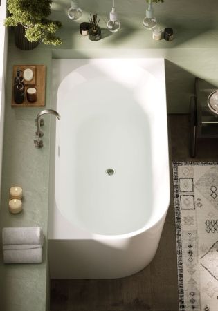 Ванна акриловая Sancos Veneto R FB12 170х80 отдельностоящая асимметричная с каркасом