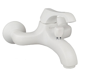 Смеситель для ванны Emmevi Ares 76001/BIO настенный белый матовый