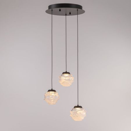 Светильник подвесной Delight Collection MD25030003-3A matt black/clear