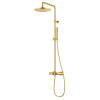 Душевая стойка Cezares ECO ECO-CD-T-BORO настенная цвет брашированное золото с термостатом