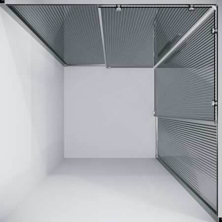 Душевой уголок Niagara Nova NG-4623-34 90х90 стекло рифленое профиль хром глянцевый без поддона