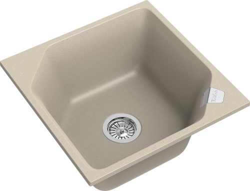 Кухонная мойка Rivelato LOCUS LS-50 beige scuro 50х50 цвет темно-бежевый - фото 3