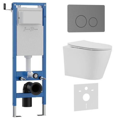 Комплект унитаз с инталляцией и клавишей смыва Iberica Blanca BURGOS ALTO IB.001M.BRA.234.8180 - фото 2