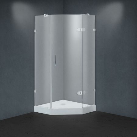 Душевой уголок Timo BY-839/80F 80х80 стекло матовое профиль хром с поддоном