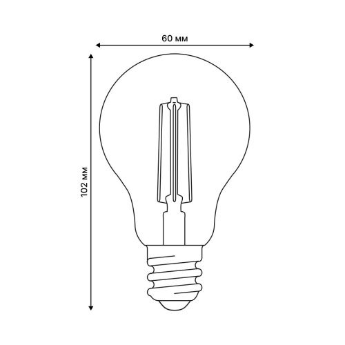 Лампа светодиодная филаментная Uniel Vintage (Винтаге) LED-A60-6W/GOLDEN/E27 GLV21GO - фото 5