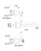 Смеситель для раковины Fiore 02ZZ0636 настенный бронза