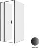 Душевой уголок Allen Brau Priority 3.31027.BBA + 3.31048.BBA 100х90 стекло прозрачное профиль черный без поддона