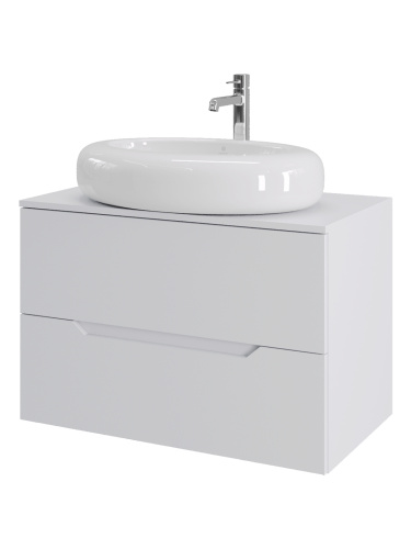 Тумба с раковиной Orange Line Li-80TuwMDF+B08-640W 81х46х67,5 - фото 2