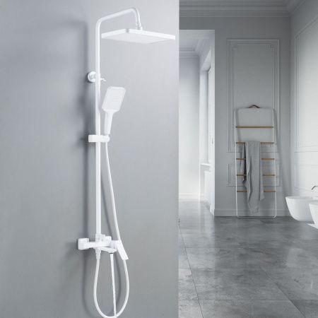 Душевая стойка Shevanik S4436C настенная цвет белый