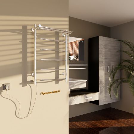 Полотенцесушитель электрический Altasan Горизонт Горизонт8050П 55х80 хром