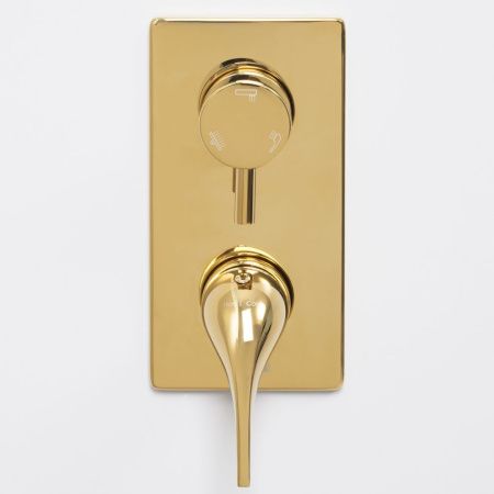 Смеситель для ванны и душа Wasserkraft Sauer 7100 7171 встраиваемый в стену золото