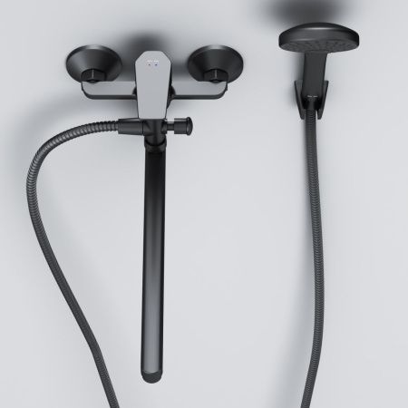Смеситель для ванны и душа Am.Pm X-Joy F85A90122 настенный черный
