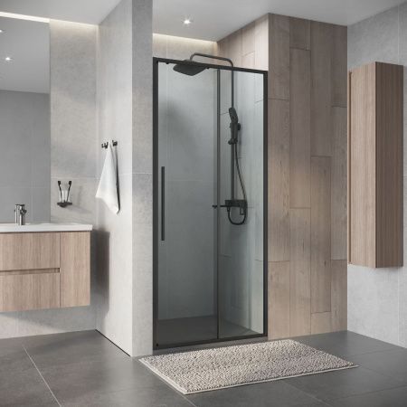 Душевая дверь Niagara Nova NG-34-9AGR 90х195 стекло прозрачное профиль графит