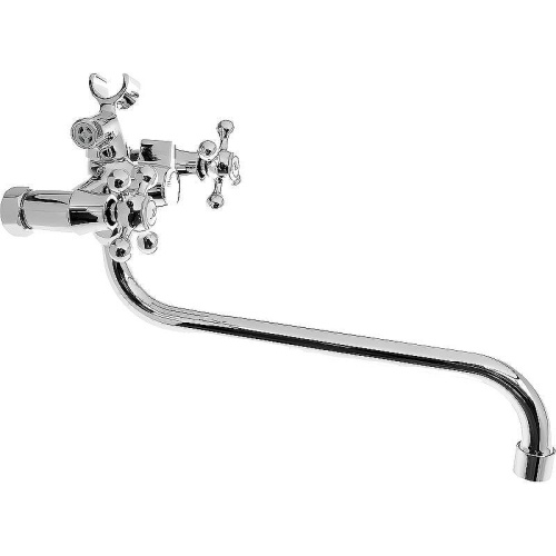 Cмеситель для ванны и душа Haiba HB2208-2 настенный хром - фото 2