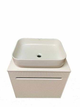 Тумба с раковиной Sintesi STL.W7025_SIN-LVB-APP-409 60х60 подвесная цвет белый