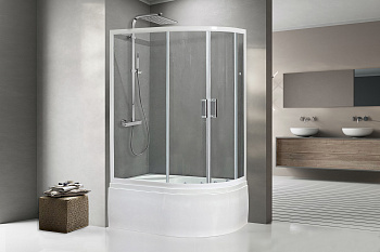 Душевой уголок Royal Bath BK RB8120BK-T-L 120х80 стекло прозрачное профиль белый с поддоном Душевой уголок Royal Bath BK RB8120BK-T-L 120х80 стекло прозрачное профиль белый с поддоном