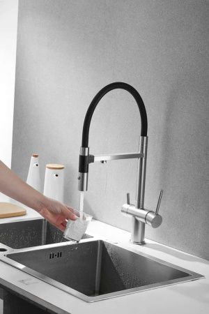 Смеситель для кухни Rose R958L на мойку сатин