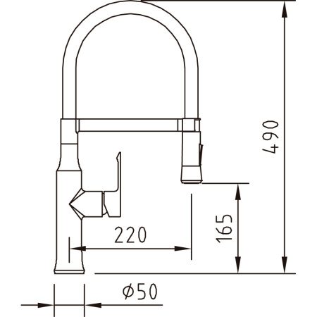 Смеситель для кухни Clever Chef Agora 98764 на раковину хром