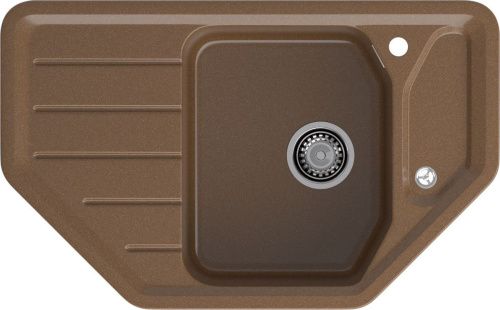 Кухонная мойка Granfest Corner C-800E терракот 79х49 цвет коричневый поверхность матовая