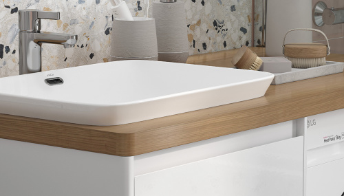 Столешница Velvex KLAUFS st.KLA.120.L дуб французский 120х61х4 накладная цвет Шатанэ - фото 4